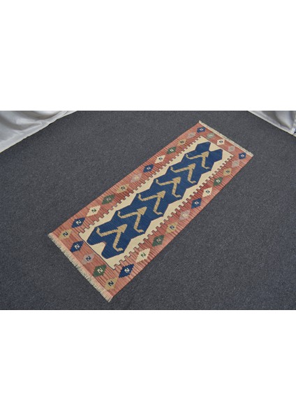 El Dokuma Otantik Batı Anadolu Mini Yolluk Yün Kilim 4953