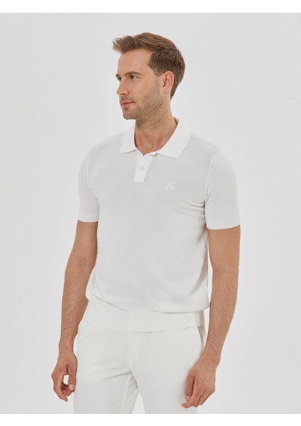 Erkek Büyük Beden Triko T-Shirt-Beyaz modelleri