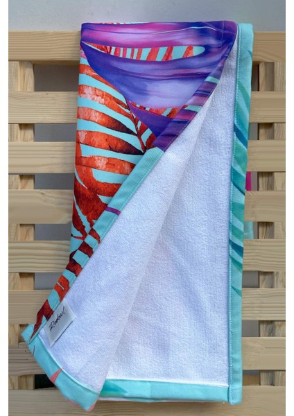 Tropik Yapraklar Dijital Baskılı Plaj Havlusu 75X 150CM fırsatları