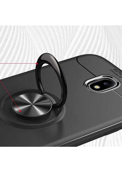 - Xiaomi Redmi 8A Uyumlu Kılıf Yüzüklü Auto Focus Ravel Karbon Silikon Kapak