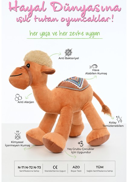 Pufu Toys 30 cm Peluş Deve Serisi