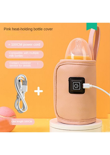 USB Süt Su Isıtıcı Seyahat Arabası Yalıtımlı Çanta Bebek Emzirme Şişe Isıtıcı Açık Kış Için Güvenli - Pembe (Yurt Dışından) indirimleri