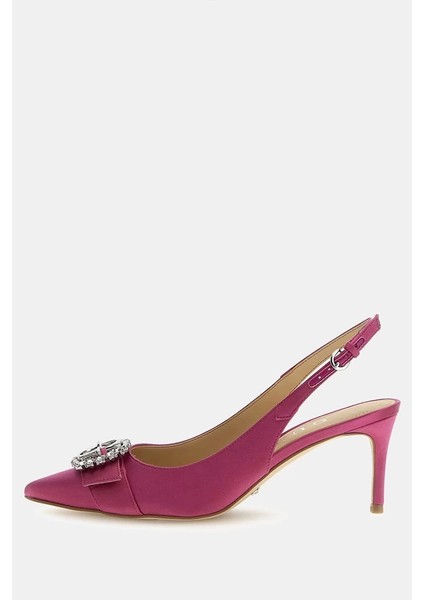 Kadın Branca Saten Slingback Ayakkabı