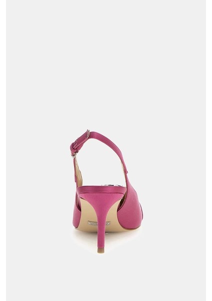 Kadın Branca Saten Slingback Ayakkabı
