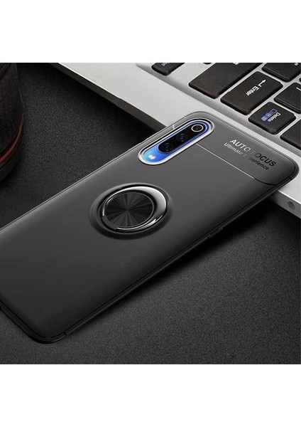 Kilifolsun - Xiaomi Mi 9 Uyumlu Kılıf Yüzüklü Auto Focus Ravel Karbon Silikon Kapak