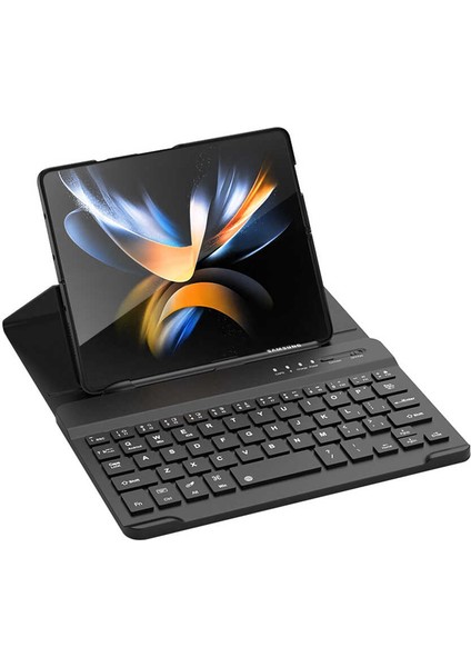 - Galaxy Z Fold 3 Uyumlu Kılıf Standlı Bluetooth Klavyeli Kıpta Keyboard Set Kılıf