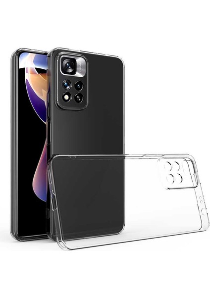 - Xiaomi Redmi Note 11 Pro Plus 5g Uyumlu Kılıf Kamera Korumalı Şeffaf Slim Fit Süper Silikon Kapak