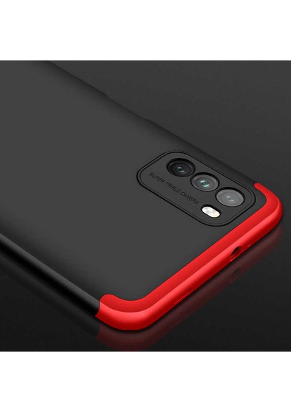 - Xiaomi Poco M3 Uyumlu Kılıf 3 Parçalı Parmak Izi Yapmayan Sert Ays Kapak