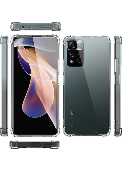 - Xiaomi Redmi Note 11 Pro Plus 5g Uyumlu Kılıf Kenar Köşe Korumalı Nitro Anti Shock Silikon