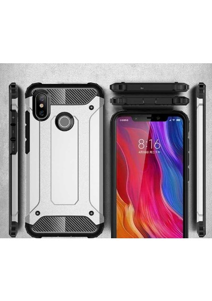 - Xiaomi Mi 6x / Mi A2 Uyumlu Kılıf Çift Katman Zırh Tank Crash Military Kapak