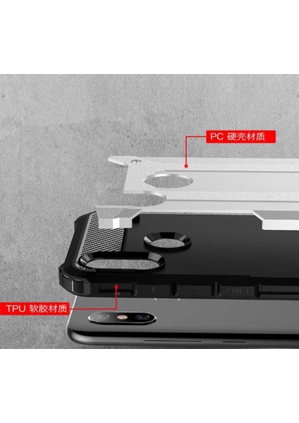 - Xiaomi Mi 6x / Mi A2 Uyumlu Kılıf Çift Katman Zırh Tank Crash Military Kapak