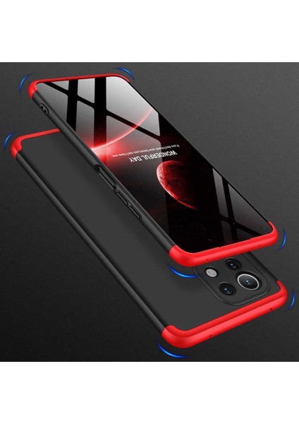 - Xiaomi Mi 11 Lite Uyumlu Kılıf 3 Parçalı Parmak Izi Yapmayan Sert Ays Kapak