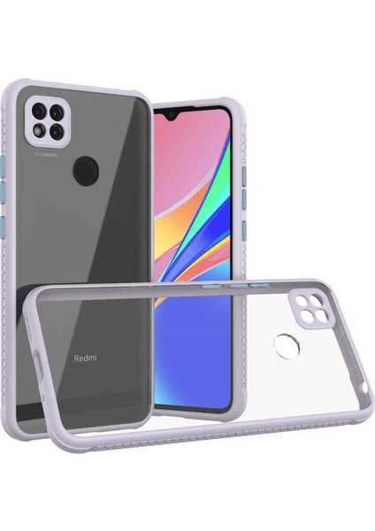 - Xiaomi Redmi 9c Uyumlu Kılıf ​​kenarları Tırtıklı Renkli Düğmeli Kaff Kapak