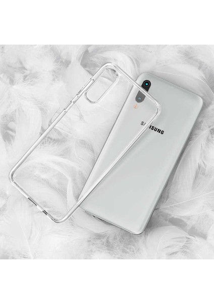 - Galaxy A30S Uyumlu Kılıf Sert Cam Gibi Şeffaf Koruyucu Coss Kapak