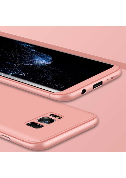 - Galaxy S8 Uyumlu Kılıf 3 Parçalı Parmak Izi Yapmayan Sert Ays Kapak