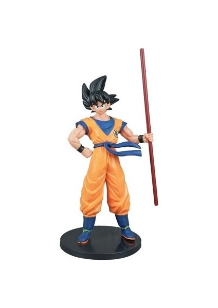 Servisi Dragon Ball Şekil 20TH Yıldönümü Güneş Wukong Tutma Sopa Altın Sopa Saiyan Animasyon Çevresel Model Süsleme (Yurt Dışından)