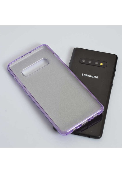 - Galaxy S10 Plus Uyumlu Kılıf Simli Koruyucu Shining Silikon