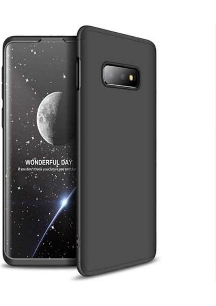 - Galaxy S10E - Kılıf 3 Parçalı Parmak Izi Yapmayan Sert Ays Kapak