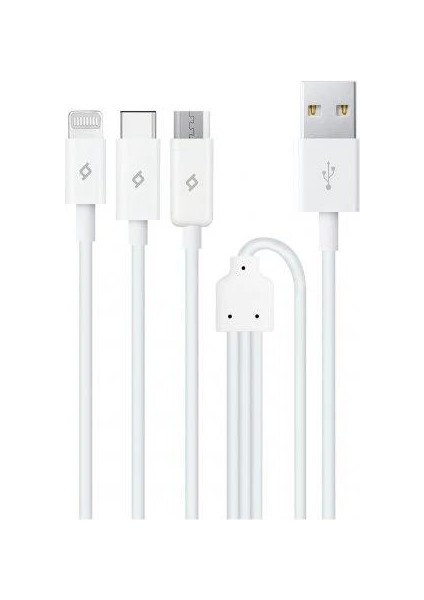 2DK7521 1.2mt Type-C Iphone Micro USB 3 Lü Kablo