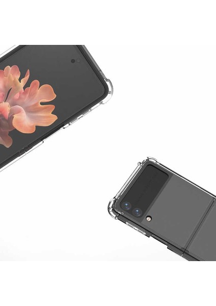 - Galaxy Z Flip 3 Uyumlu Kılıf Kenar Köşe Korumalı Nitro Anti Shock Silikon