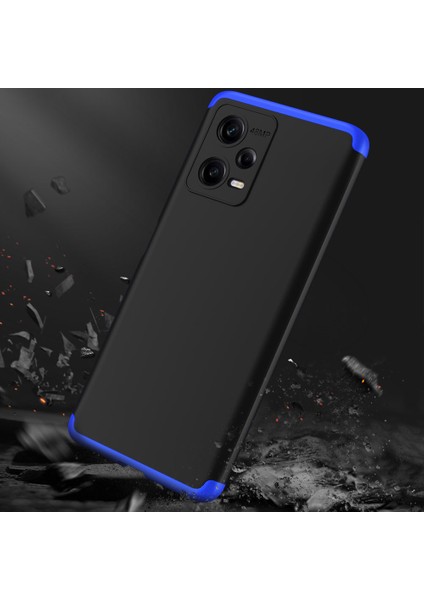 - Xiaomi Redmi Note 12 5g Uyumlu Kılıf 3 Parçalı Parmak Izi Yapmayan Sert Ays Kapak