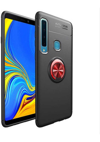 - Galaxy A9 2018 Uyumlu Kılıf Yüzüklü Auto Focus Ravel Karbon Silikon Kapak