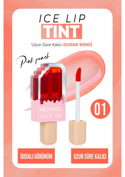 New Well Ice Lip Tint Pink Peach 01 6 ml