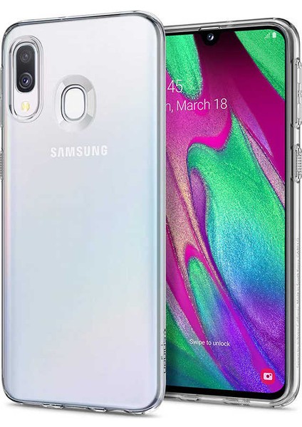 - Galaxy A40 Uyumlu Kılıf Esnek Soft Slim Fit Süper Silikon Kapak