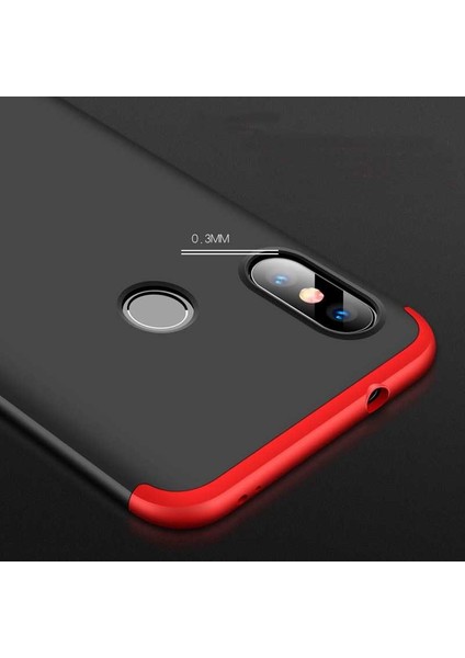 - Xiaomi Mi A2 Lite Uyumlu Kılıf 3 Parçalı Parmak Izi Yapmayan Sert Ays Kapak