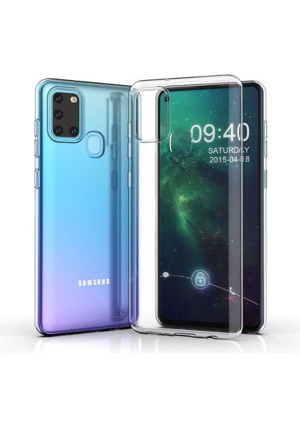 - Galaxy A21S Uyumlu Kılıf Esnek Soft Slim Fit Süper Silikon Kapak