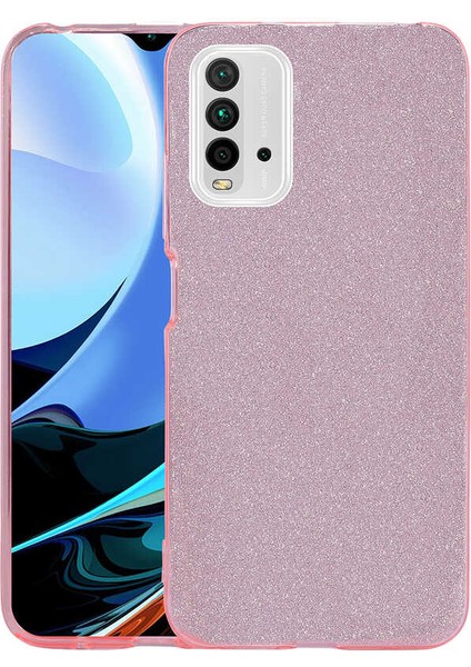 - Xiaomi Redmi 9t Uyumlu Kılıf Simli Koruyucu Shining Silikon