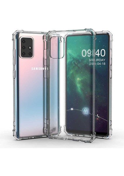 - Galaxy M51 Uyumlu Kılıf Kenar Köşe Korumalı Nitro Anti Shock Silikon