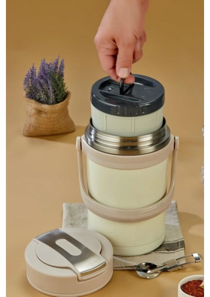 2.2 Litre Kaşıklı Lüx Yemek Termosu