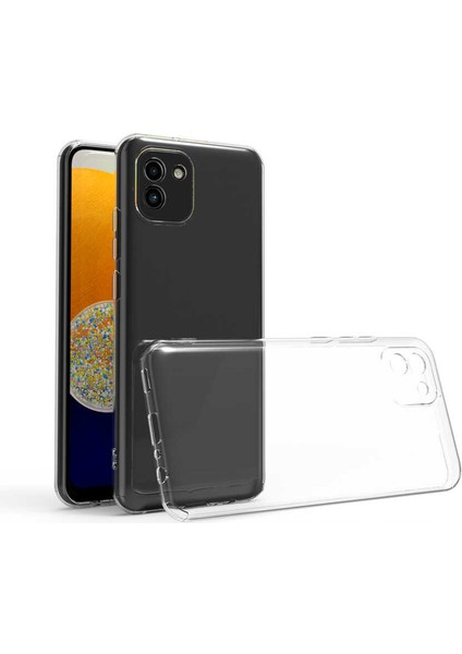 - Galaxy A03 Uyumlu Kılıf Esnek Soft Slim Fit Süper Silikon Kapak