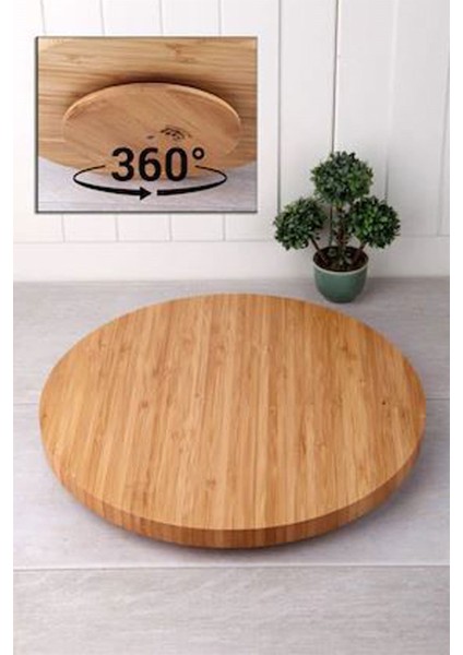 Bambu Döner Standlı 33 Cm Lüx Sunum Bambu Servis