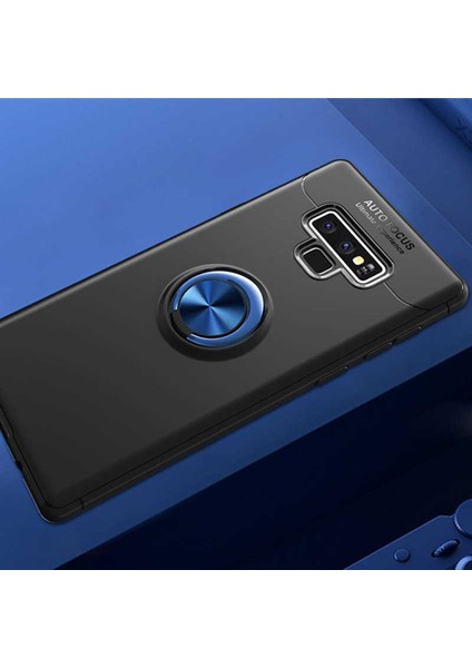 - Galaxy Note 9 Uyumlu Kılıf Yüzüklü Auto Focus Ravel Karbon Silikon Kapak