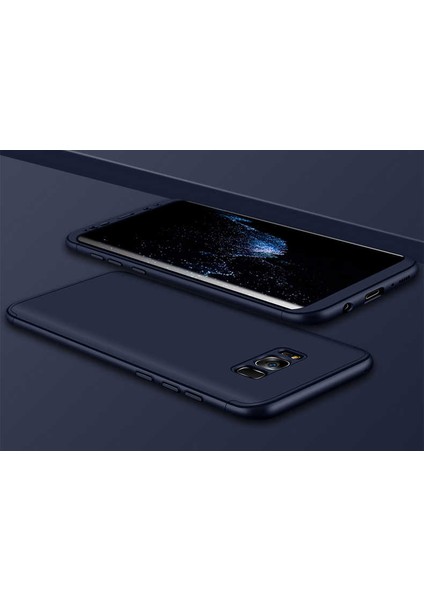 - Galaxy S8 Plus Uyumlu Kılıf 3 Parçalı Parmak Izi Yapmayan Sert Ays Kapak