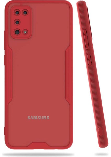 - Galaxy A02S Uyumlu Kılıf Kenarı Renkli Arkası Şeffaf Parfe Kapak