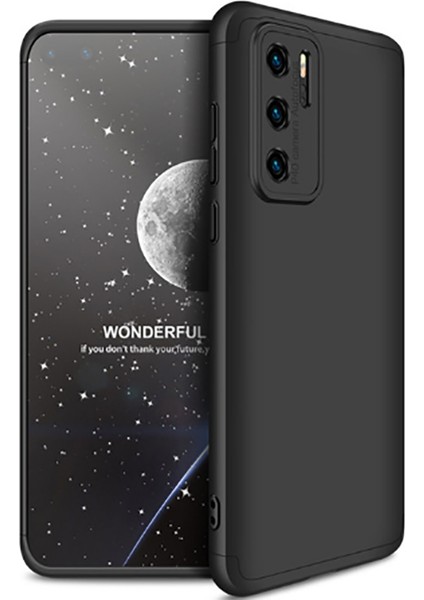 - Huawei P40 Pro - Kılıf 3 Parçalı Parmak Izi Yapmayan Sert Ays Kapak