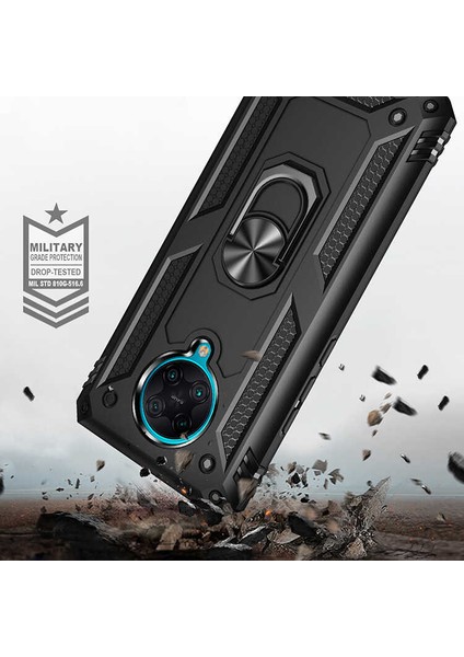 Kilifolsun - Xiaomi Redmi K30 Pro Uyumlu Kılıf Yüzüklü Çift Katman Zırh Tank Vega Kapak