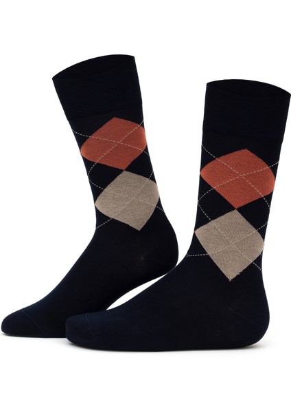 Erkek Erkek Bambu Karışımlı Lacivert Soket Desenli Çorap 50291773-200