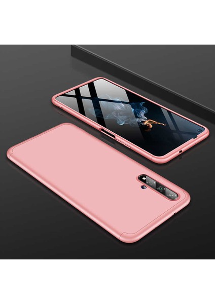 - Huawei Honor 20 - Kılıf Parmak izi Yapmayan 3 Parça Ays Kapak - Rose Gold - T11288