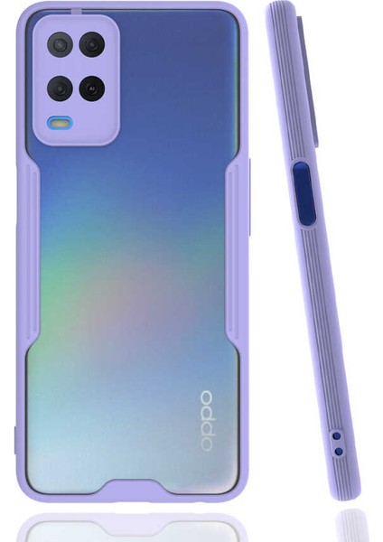 - Oppo A54 4g Uyumlu Kılıf Kenarı Renkli Arkası Şeffaf Parfe Kapak