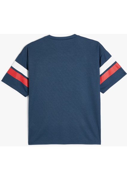 T-Shirt Mexico Baskılı Slogan Detaylı Kısa Kollu Renk Bloklu fiyatları