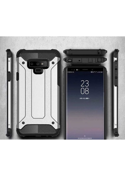 - Galaxy Note 9 Uyumlu Kılıf Çift Katman Zırh Tank Crash Military Kapak