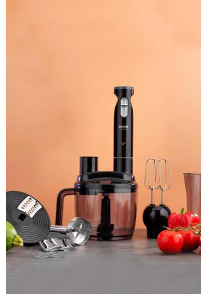 Chef Blend Mega Blender Set Siyah/antrasit