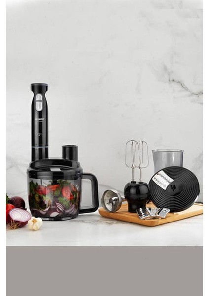 Chef Blend Mega Blender Set Siyah/antrasit