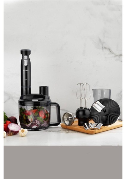 Chef Blend Mega Blender Set-Siyah/Antrasit