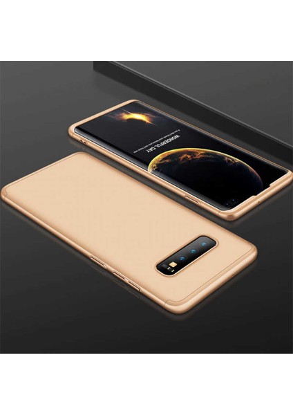- Galaxy S10 Plus - Kılıf 3 Parçalı Parmak Izi Yapmayan Sert Ays Kapak