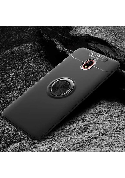 - Xiaomi Redmi 8A Uyumlu Kılıf Yüzüklü Auto Focus Ravel Karbon Silikon Kapak